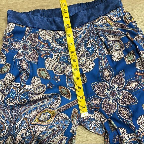 Elevenses Anthropologie Blue Paisley Wide-Leg‎ Palazzo Pants Size XS - Picture 10 of 15